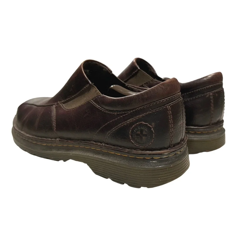 Dr. Martens Tevin Mens 11 Brown Leather Slip On Loafers AW004 Vintage Shoes Y2K